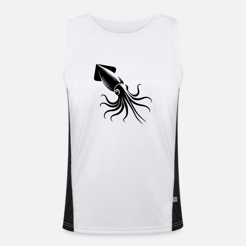 Câlin géant flèche calmar tatouage style plongeur Débardeur respirant contrasté Homme 