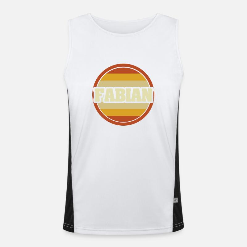 First name Fabian Men's Functional Contrast Tank Top 
