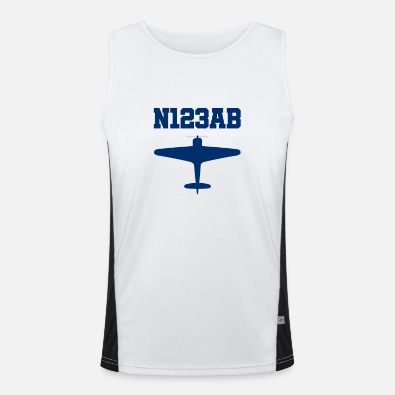 Custom Aviation - Flugzeug - Luffahrt - Pilot Funktionelles Kontrast-Tank Top für Männer 