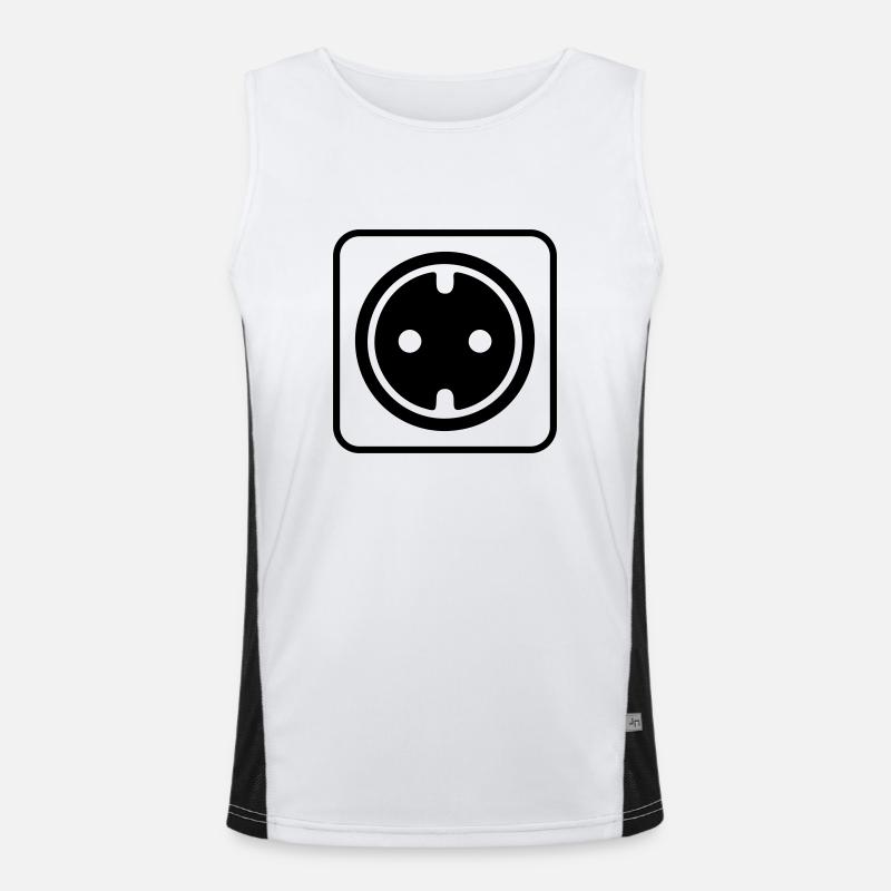 Socket icon - Men's Functional Contrast Tank Top  - white/black
