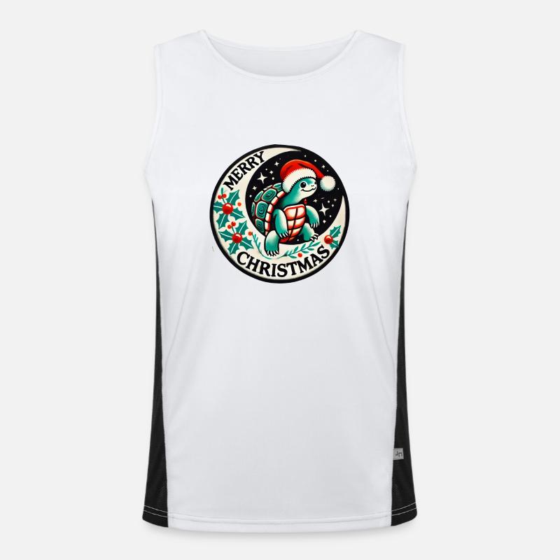 Frohe Weihnachten Funktionelles Kontrast-Tank Top für Männer 