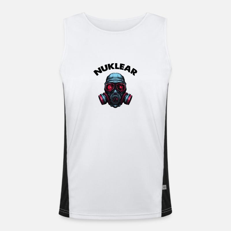 Gassmaske - Funksjonell kontrast-singlet for menn  - hvit/svart