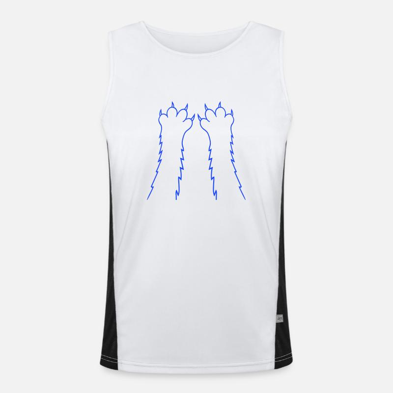 Cats, claws, paws, paws, sharp claws, scratching Men's Functional Contrast Tank Top 
