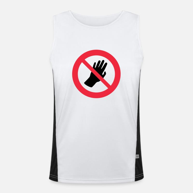 Transparent: Please don't touch me Autism Asperger Men's Functional Contrast Tank Top 