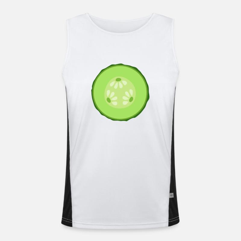 Tranche de concombre Débardeur respirant contrasté Homme 