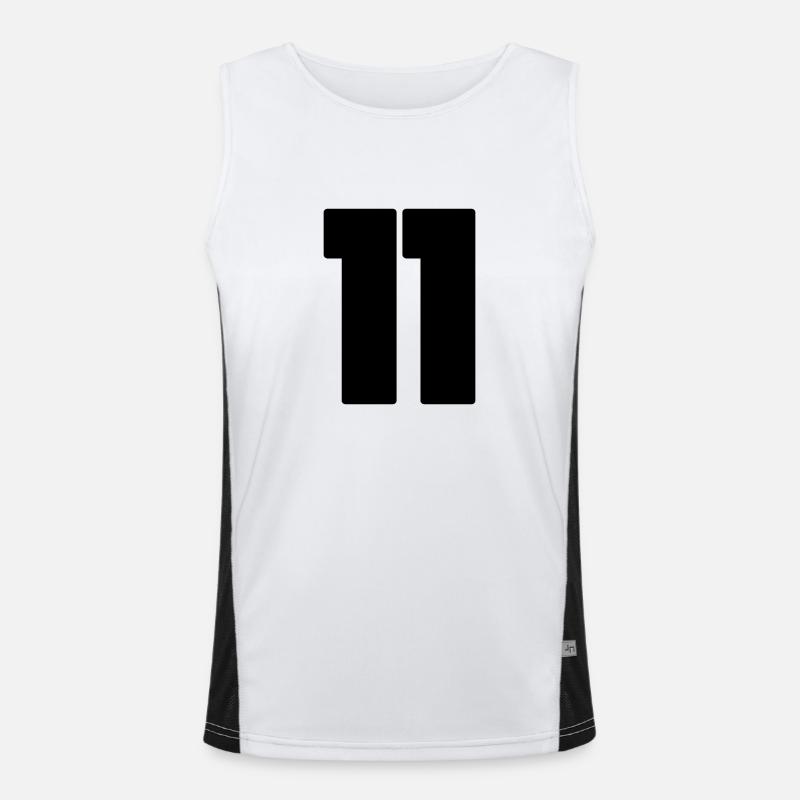 Nummer 11 Nummer Elf Funktionelles Kontrast-Tank Top für Männer 