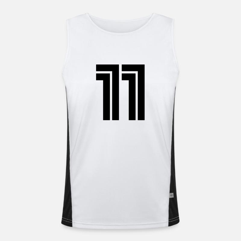 Nummer 11 Nummer Elf Funktionelles Kontrast-Tank Top für Männer 