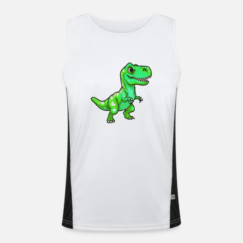 Dinosaurier T-Rex Funktionelles Kontrast-Tank Top für Männer 
