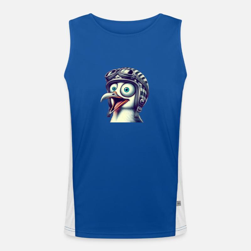 Cracy Möwe Funktionelles Kontrast-Tank Top für Männer 