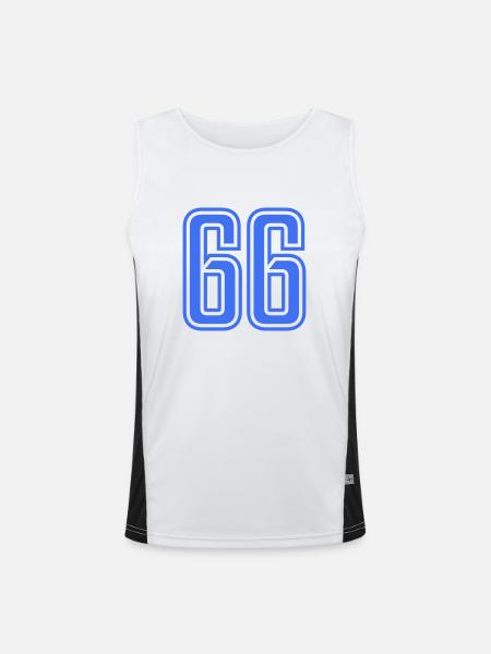66 - Funktionelles Kontrast-Tank Top für Männer - Weiß/Schwarz