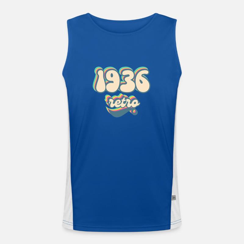 1936 Retro Geschenkidee Funktionelles Kontrast-Tank Top für Männer 