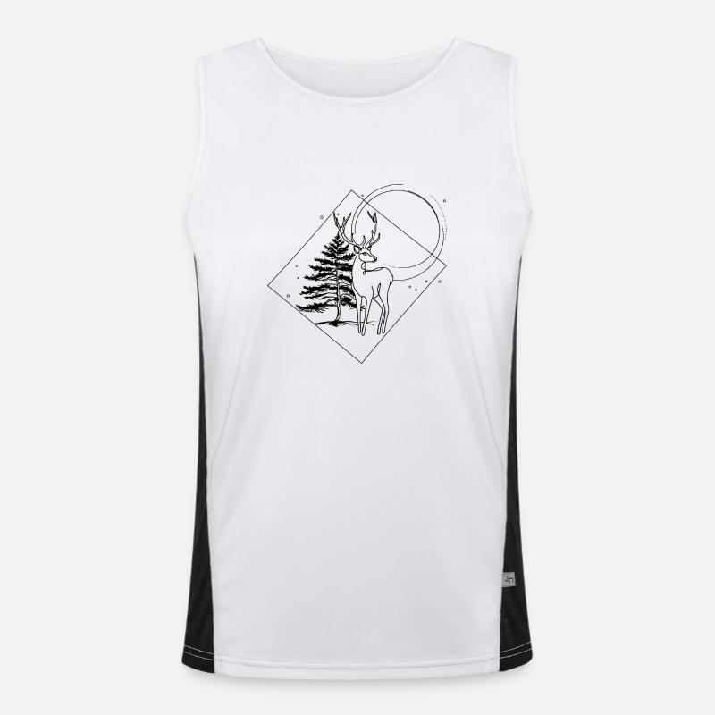 Hirsch Funktionelles Kontrast-Tank Top für Männer 