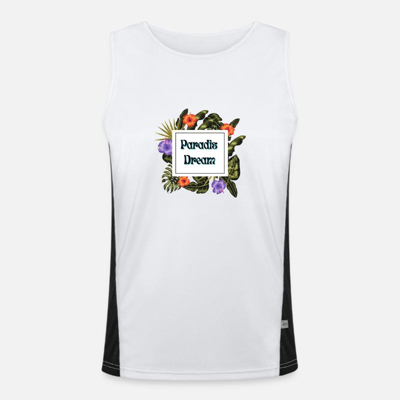 Sueño paradisíaco Camiseta funcional de tirantes en contraste para hombre 