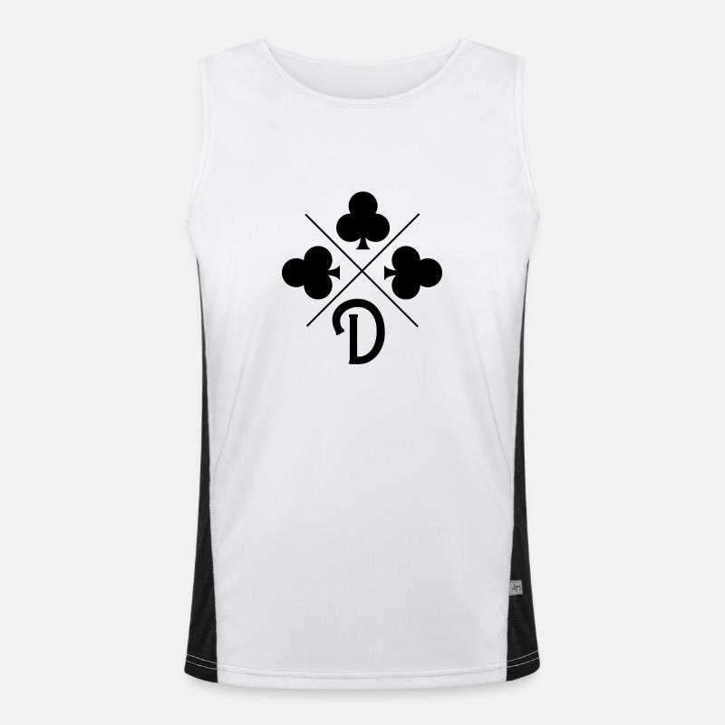 Lucky Clover Letter Men's Functional Contrast Tank Top 