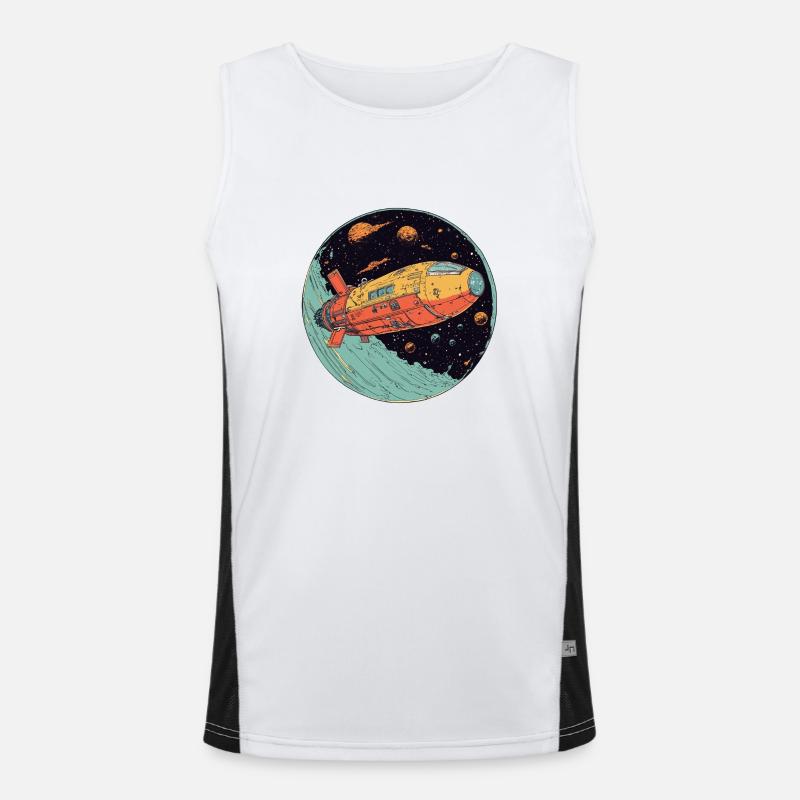 Aventures galactiques : exploration de l’espace Débardeur respirant contrasté Homme 