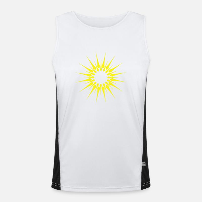 Bright Sun Rays Summer Glow Light Warmth Men's Functional Contrast Tank Top 