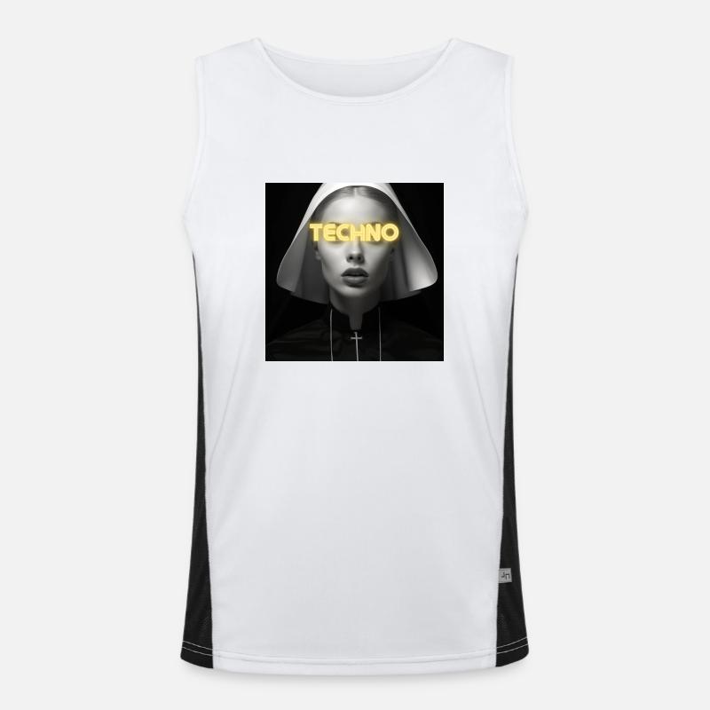 Douce nonne techno - Rave Design Débardeur respirant contrasté Homme 