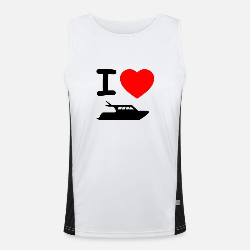 Motorboot Funktionelles Kontrast-Tank Top für Männer 