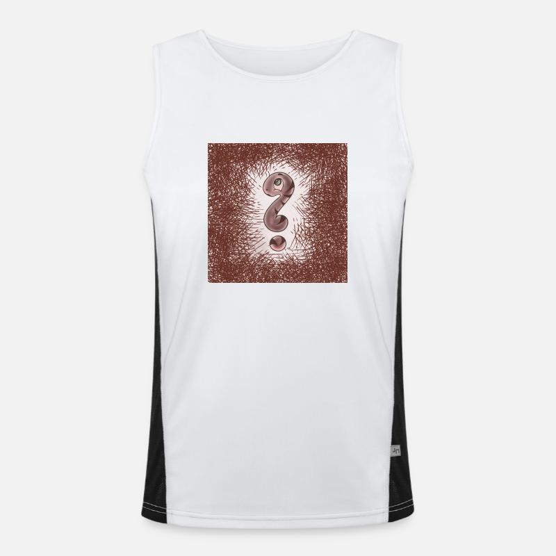 Mignon Point d’interrogation Serpent Brun Débardeur respirant contrasté Homme 