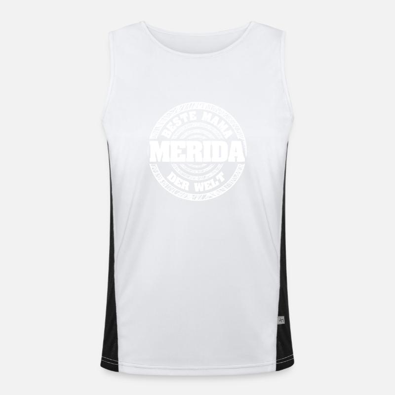 Gift for Merida - Men's Functional Contrast Tank Top - white/black