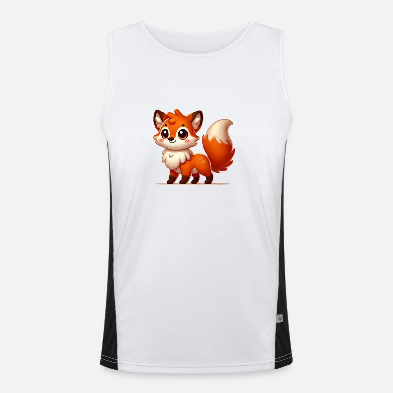Fuchs Comic Funktionelles Kontrast-Tank Top für Männer 