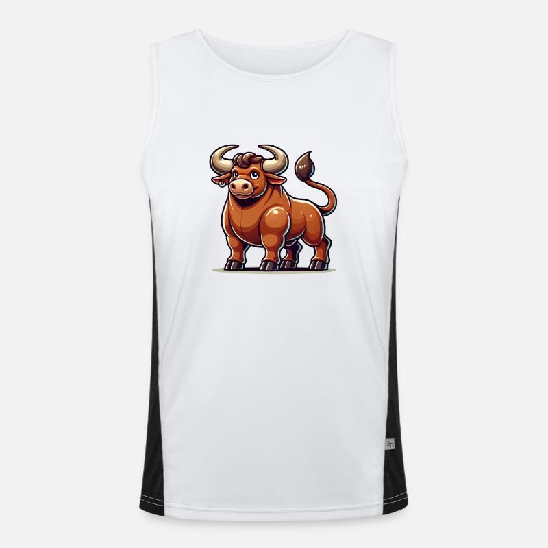 Taurus Comic Men's Functional Contrast Tank Top 