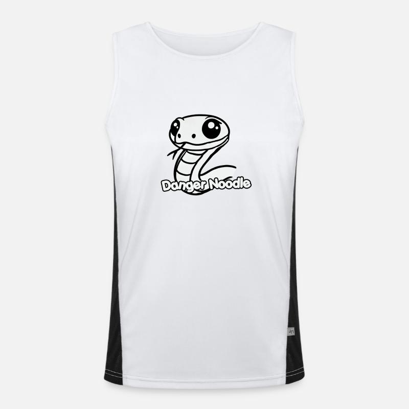 Serpent mignon - Conception de nouilles de danger Débardeur respirant contrasté Homme 