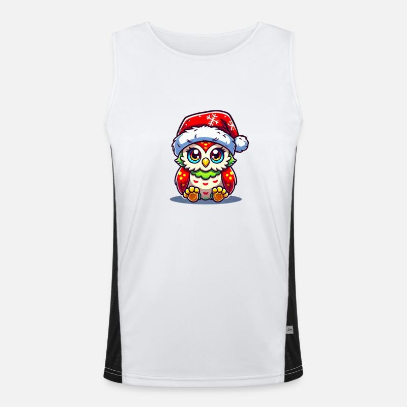 Owl Christmas Men's Functional Contrast Tank Top 
