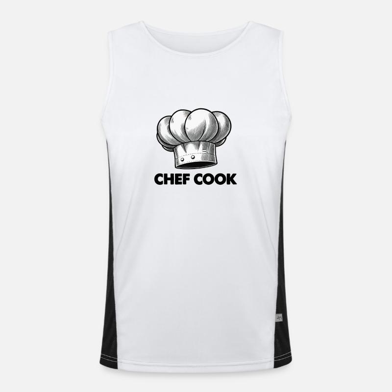 koch chef Funktionelles Kontrast-Tank Top für Männer 