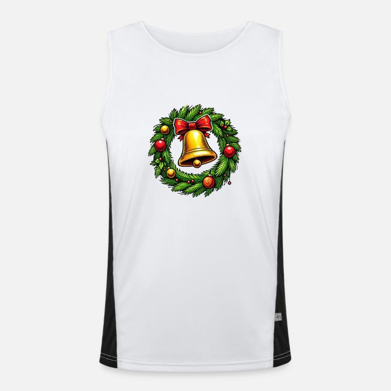 Wreath Bell Men's Functional Contrast Tank Top 