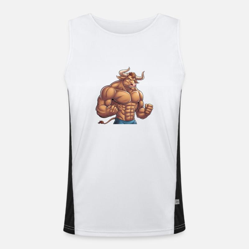 Stier Funktionelles Kontrast-Tank Top für Männer 