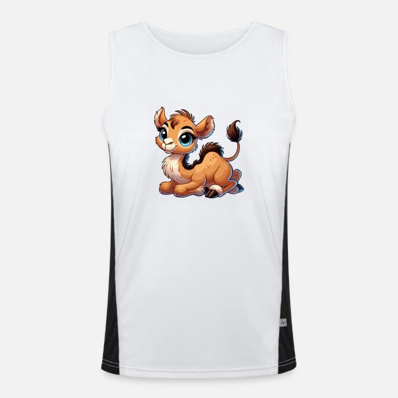 Kamel jung Funktionelles Kontrast-Tank Top für Männer 