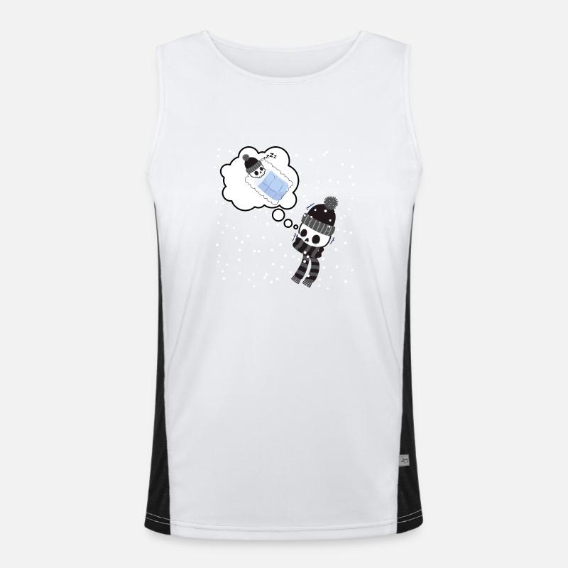 Warm thoughts during winter - Men's Functional Contrast Tank Top  - white/black