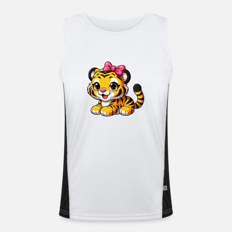 Fille tigre Débardeur respirant contrasté Homme 