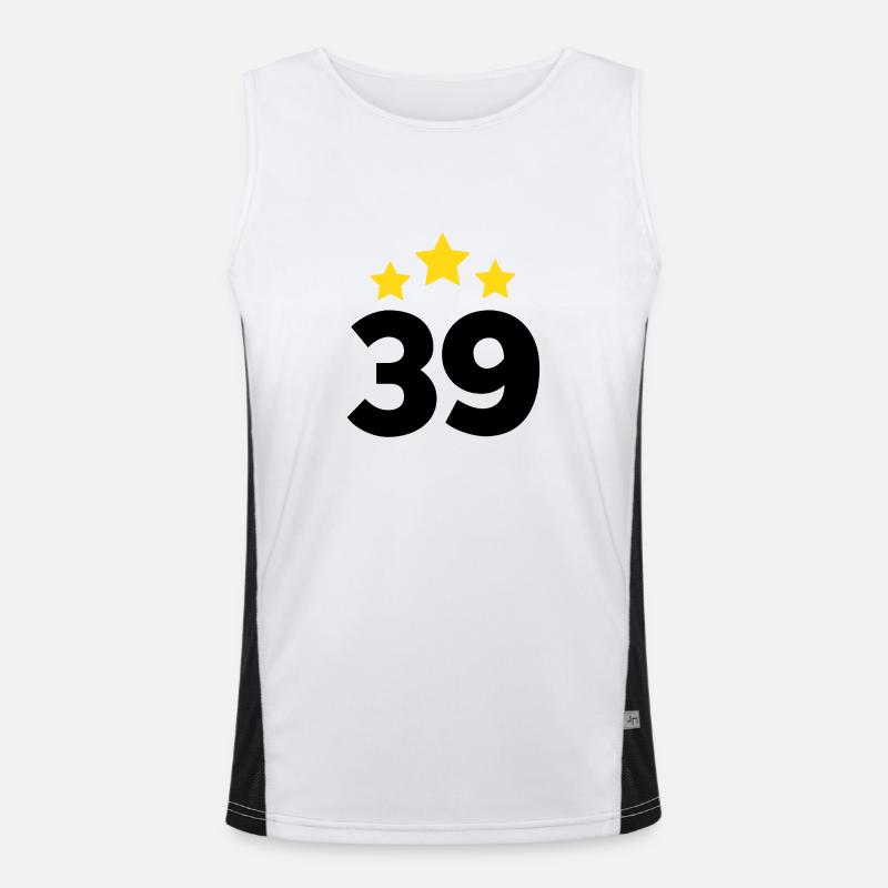 39 Years Star - 39th Anniversary Gift Men's Functional Contrast Tank Top 