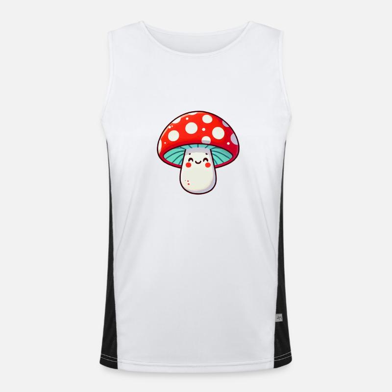dessin animé comique de champignons Débardeur respirant contrasté Homme 