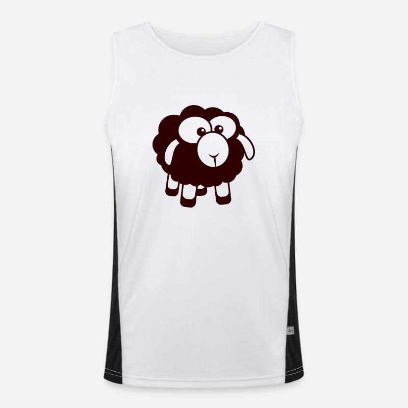 Black Sheep Small Cute Cute Lamb Cool Comic Men's Functional Contrast Tank Top 