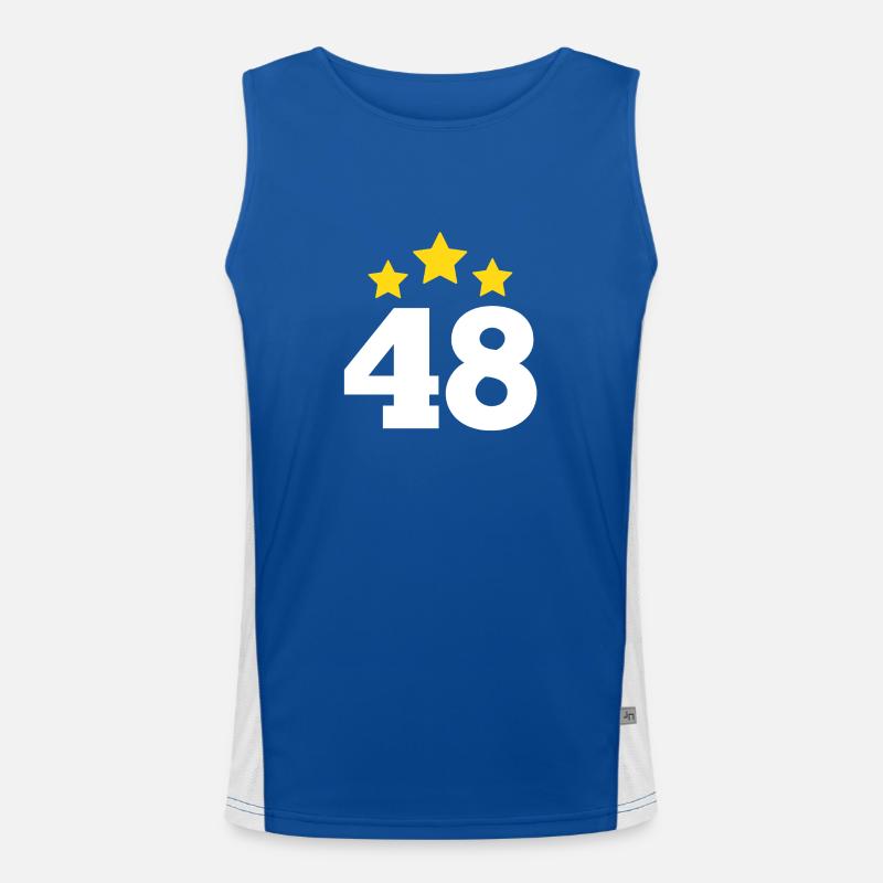 48 Years Star - 48th Anniversary Gift Men's Functional Contrast Tank Top 
