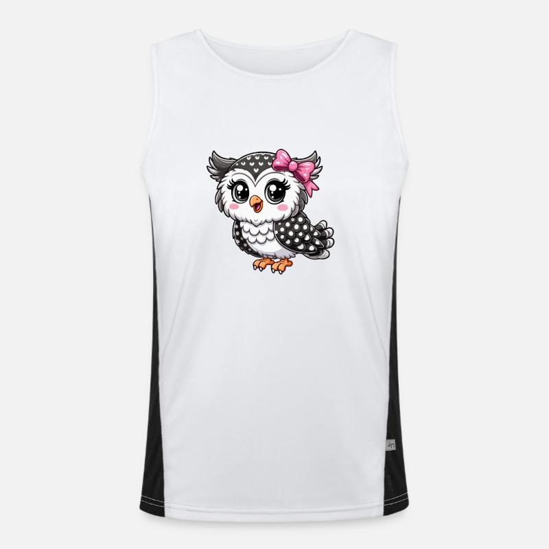 Eulenmädchen Funktionelles Kontrast-Tank Top für Männer 