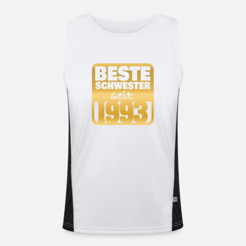 Schwester 1993 Funktionelles Kontrast-Tank Top für Männer 