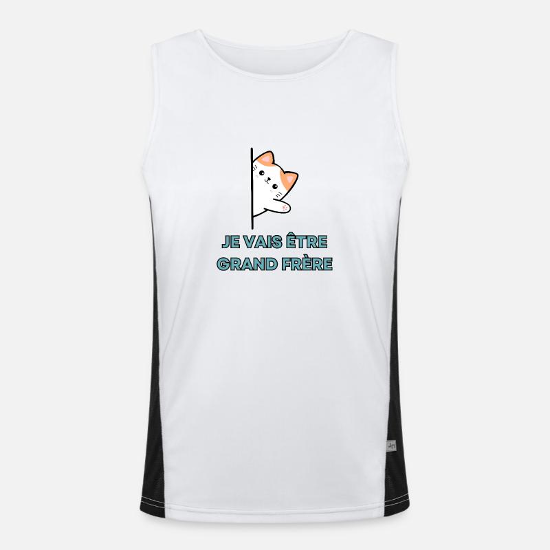 Ich werde großer Bruder sein - Bald großer Bruder Funktionelles Kontrast-Tank Top für Männer 
