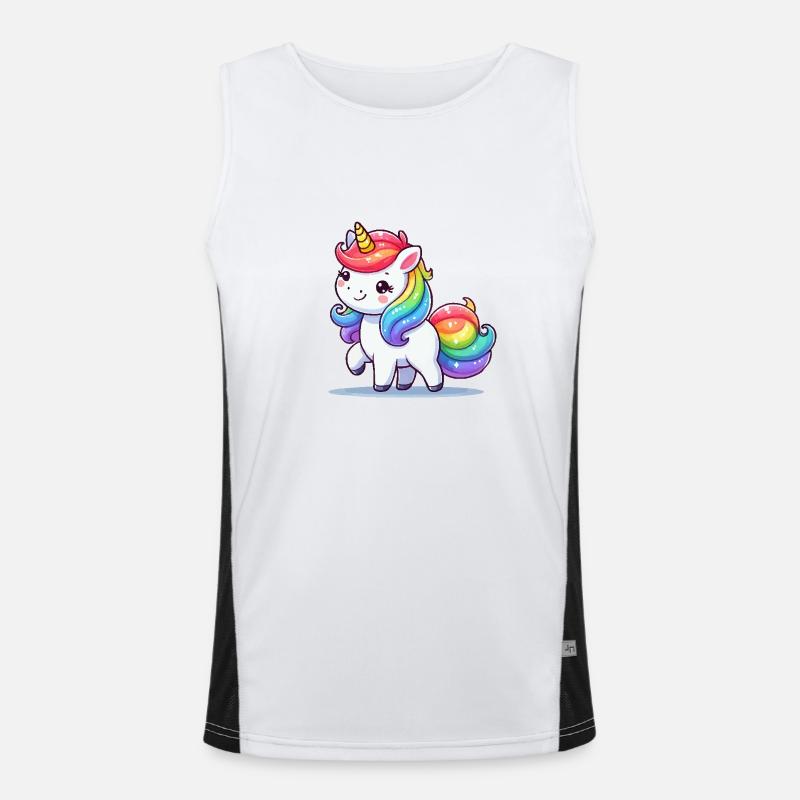 Unicorn Comic Funktionelles Kontrast-Tank Top für Männer 