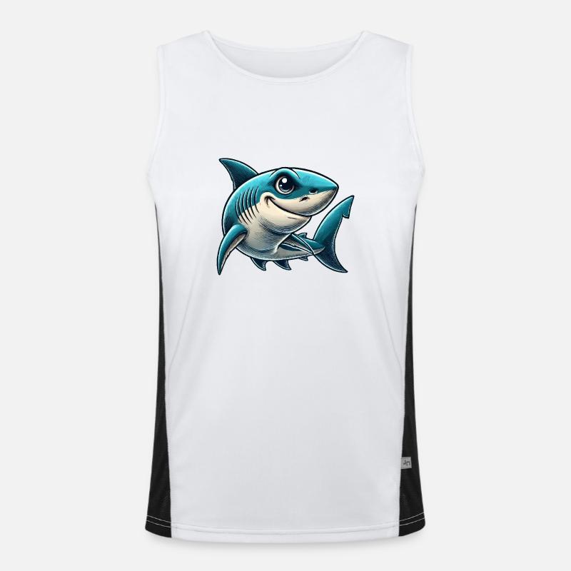 Bande dessinée requin Débardeur respirant contrasté Homme 