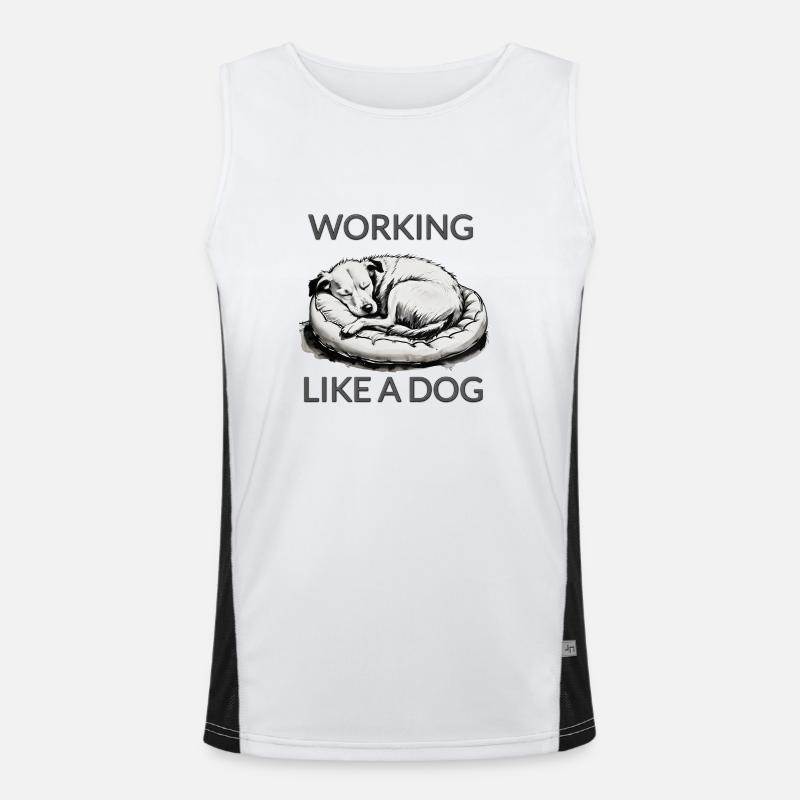 Work like a dog Men's Functional Contrast Tank Top 