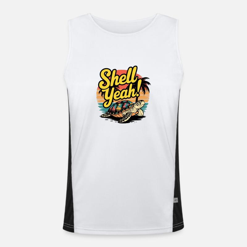 Shell Yeah Funktionelles Kontrast-Tank Top für Männer 