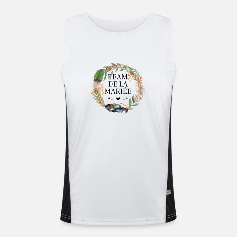 Brautteam Krone Boho-Blumen Funktionelles Kontrast-Tank Top für Männer 