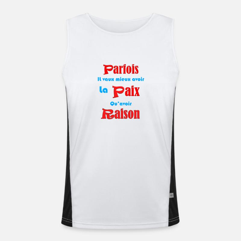 Sometimes it's better to have peace Men's Functional Contrast Tank Top 