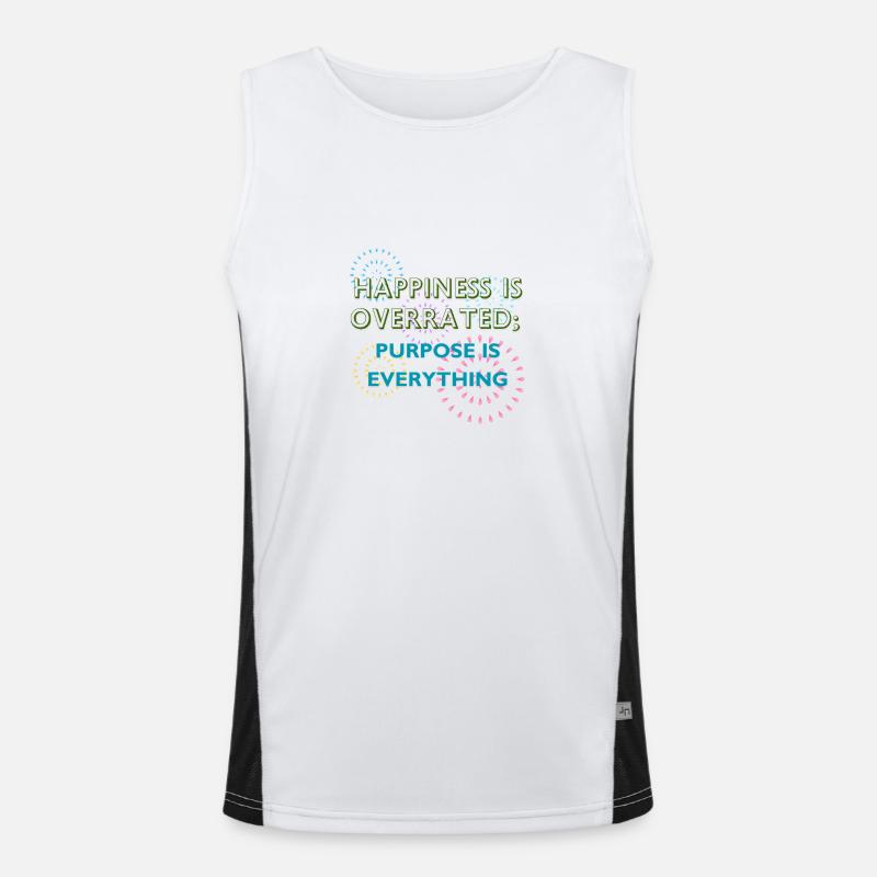 Purpose Is Everything Inspirational Design - Men's Functional Contrast Tank Top  - white/black