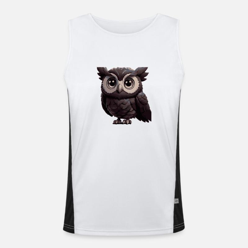 Owl Comic Men's Functional Contrast Tank Top 