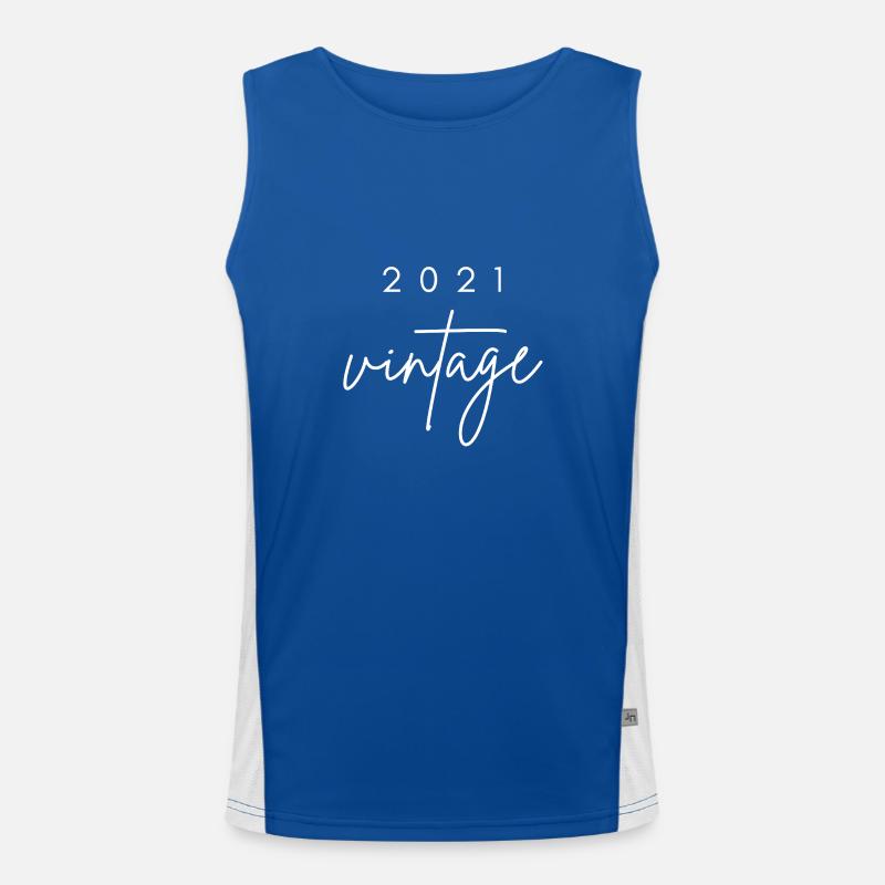 Jahrgang 2021 Jubiläum Funktionelles Kontrast-Tank Top für Männer 
